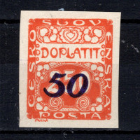 Sello Checoslovaquia, Pof.DL35 (Mi. 29), MH, 50/250h
