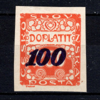 Sello Checoslovaquia, Pof.DL39 (Mi. 33), MH, 100/250h