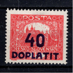 Sello Checoslovaquia, Pof.DL30A (Mi. P36A), MH, 40 h