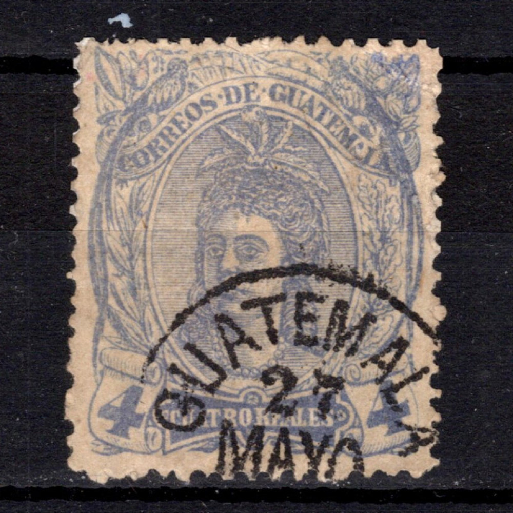Briefmarke Guatemala, Mi.13 (SG 13)#, 4 R