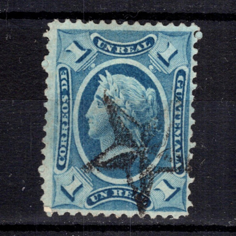 Sello Guatemala, Mi.9 (SG 9), Usado #, 1 r