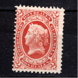Známka Guatemala, Mi.10 (SG 10)(*), 2 r