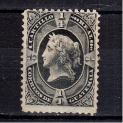 Selo Guatemala, Mi.7 (SG 7), (*), 1/4 r