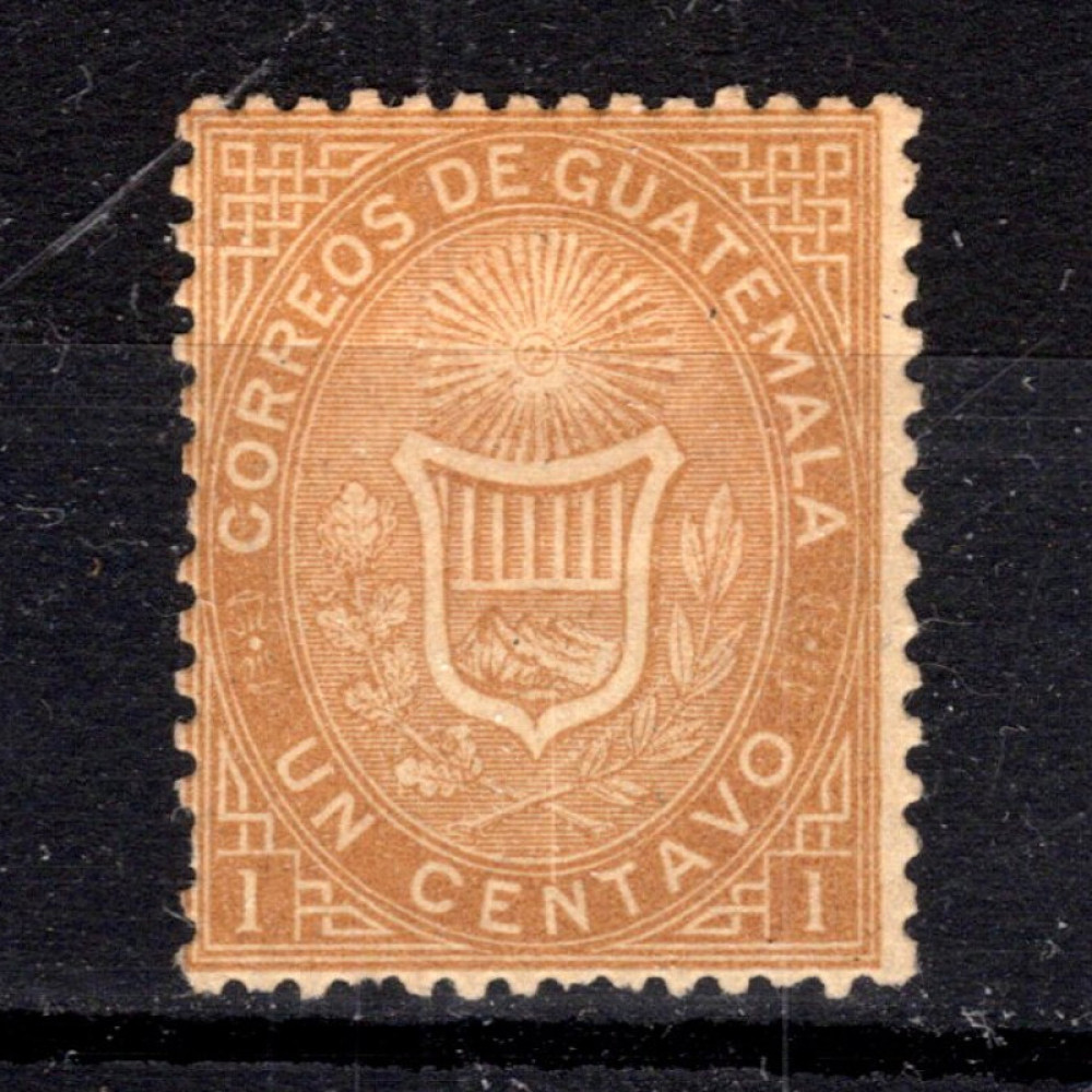 Briefmarke Guatemala, Mi.1 (SG 1)*, 1 ¢