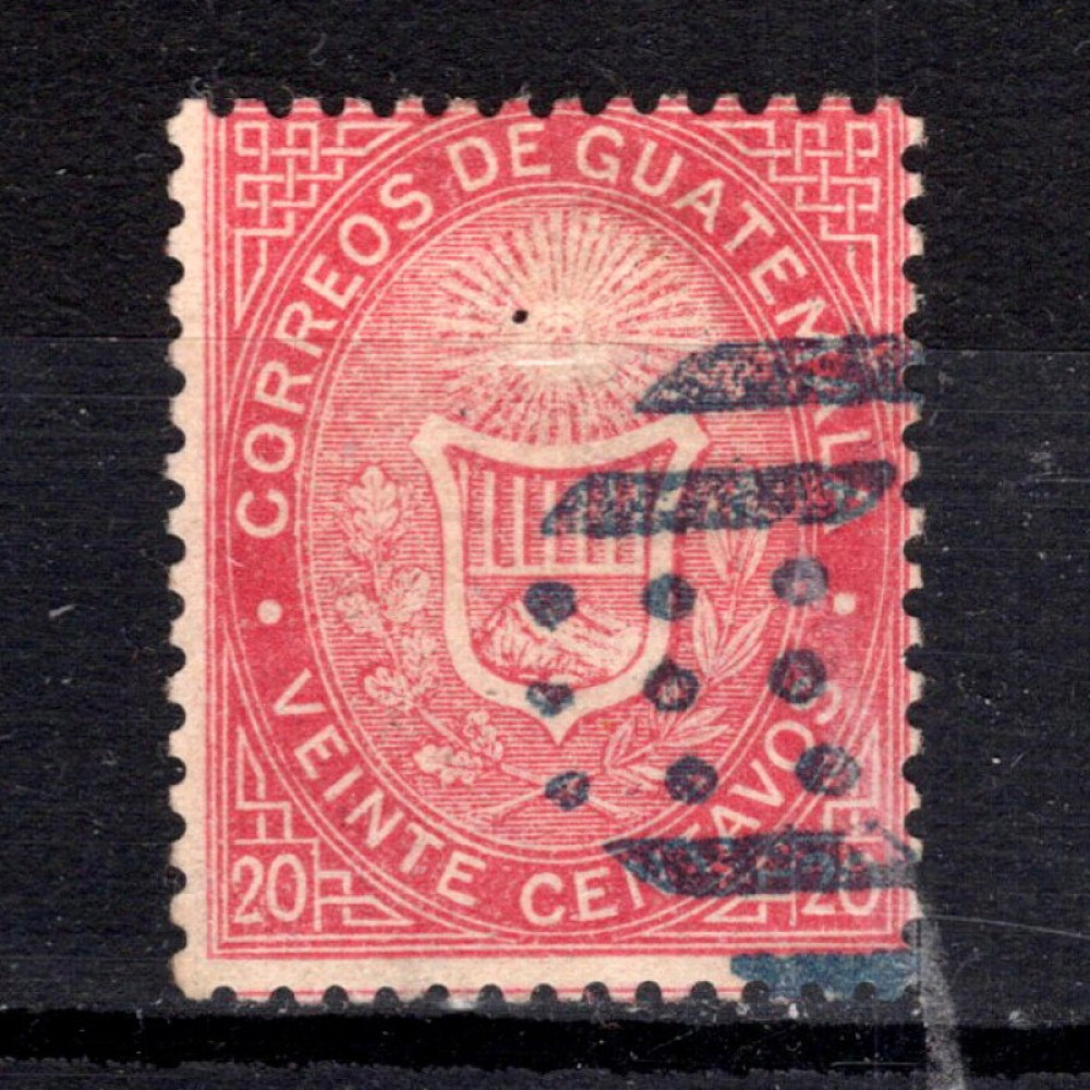 Sello Guatemala, Mi.4 (SG 4), Usado #, 20 ¢