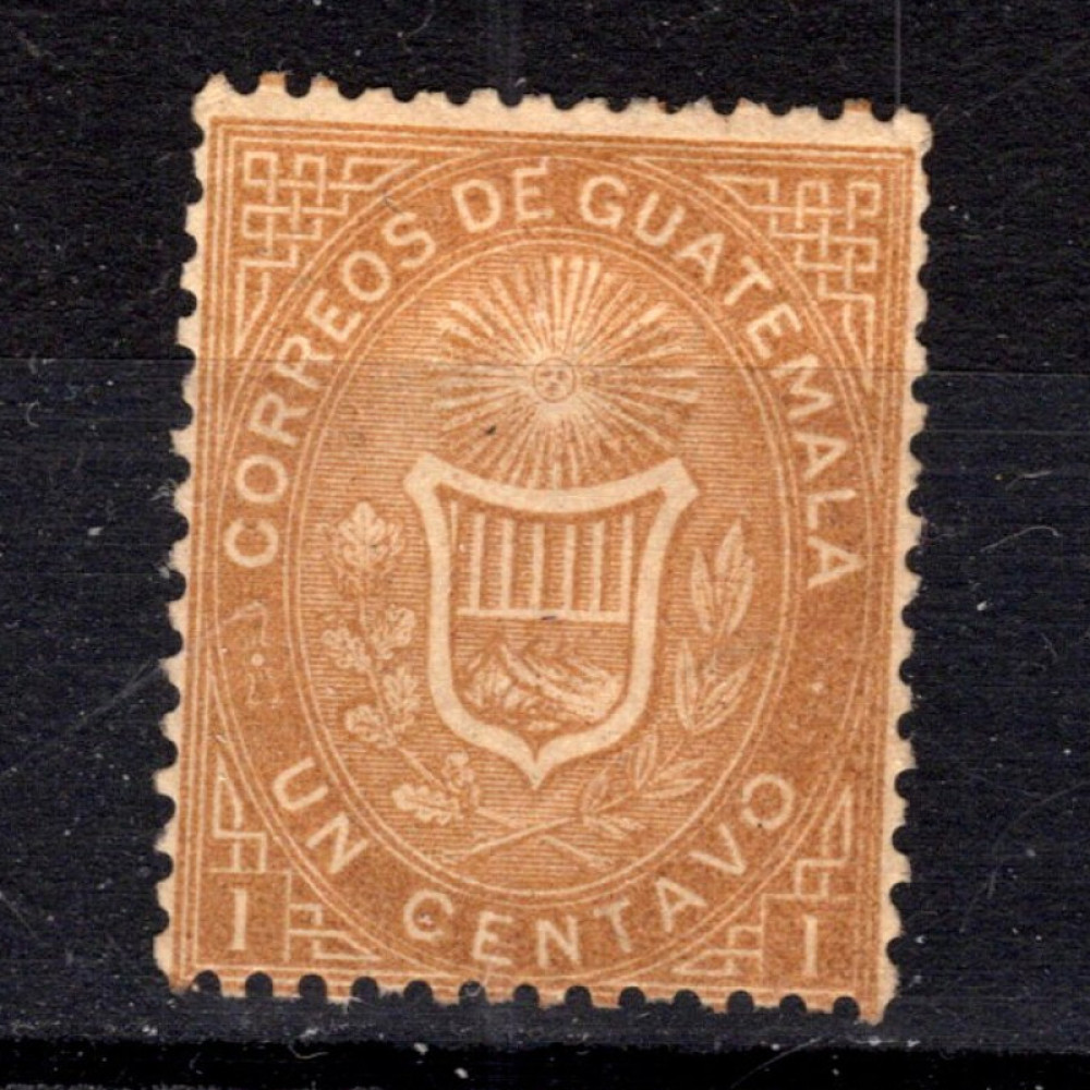 Sello Guatemala, Mi.1 (SG 1), MH, 1 ¢