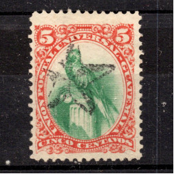 Sello Guatemala, Mi.23 (SG 23), Usado #, 5 ¢