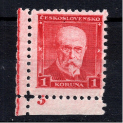 Briefmarken mit Kennzeichen Tschechoslowakie, Pof.260 (Mi. 297A)*, 1 Kč