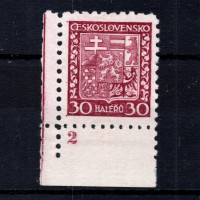 Selo com número de chapa Tchecoslováquia, Pof.252 (Mi. 281), MNH, 30h