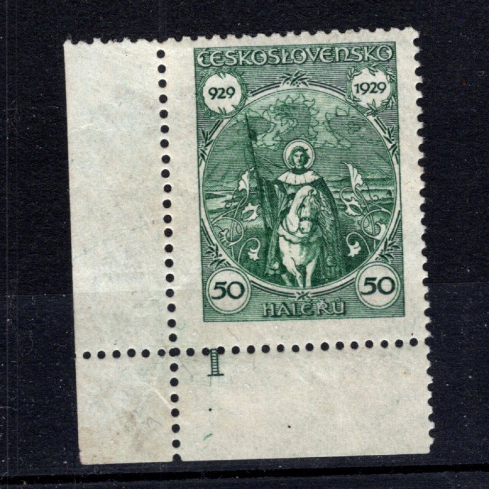 Selo com número de chapa Tchecoslováquia, Pof.243 (Mi. 283), MH, 50h