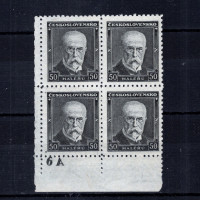 Rohový čtyřblok ČSR, Pof.324**, 50h
