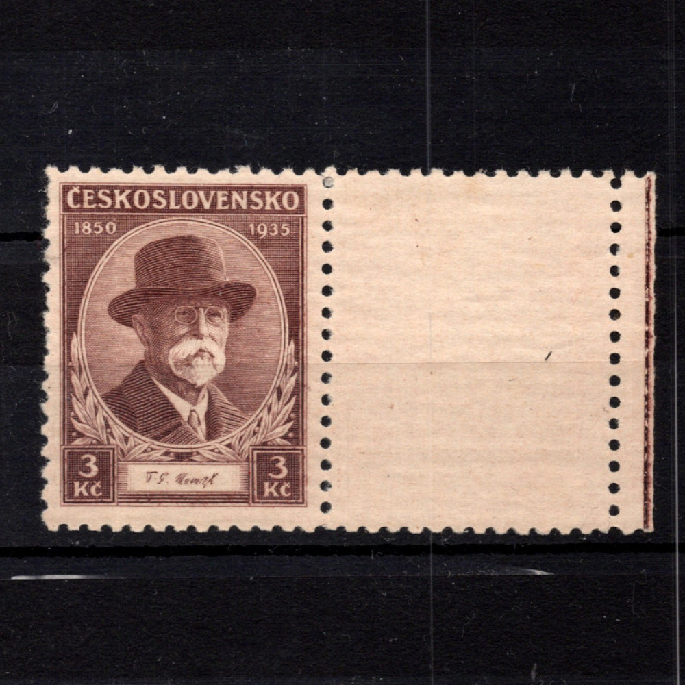 Sello con viñetas Checoslovaquia, Pof.288 (Mi. 335), MNH, 3 Kč