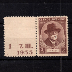 Známka s kupóny ČSR, Pof.288*, 3 Kč