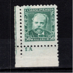 Selo com número de chapa Tchecoslováquia, Pof.280 (Mi. 329), MH, 50h