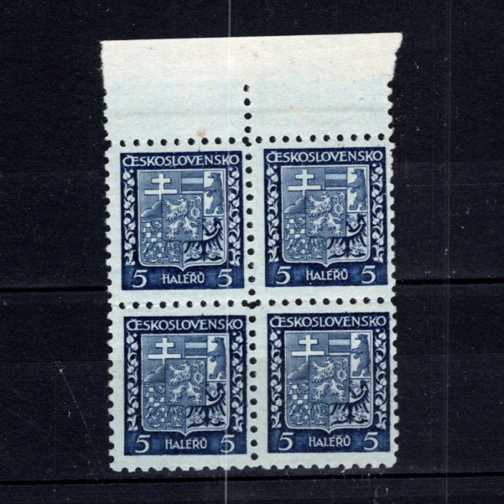 Bloque de cuatro Checoslovaquia, Pof.248 (Mi. 277), MNH, 5h
