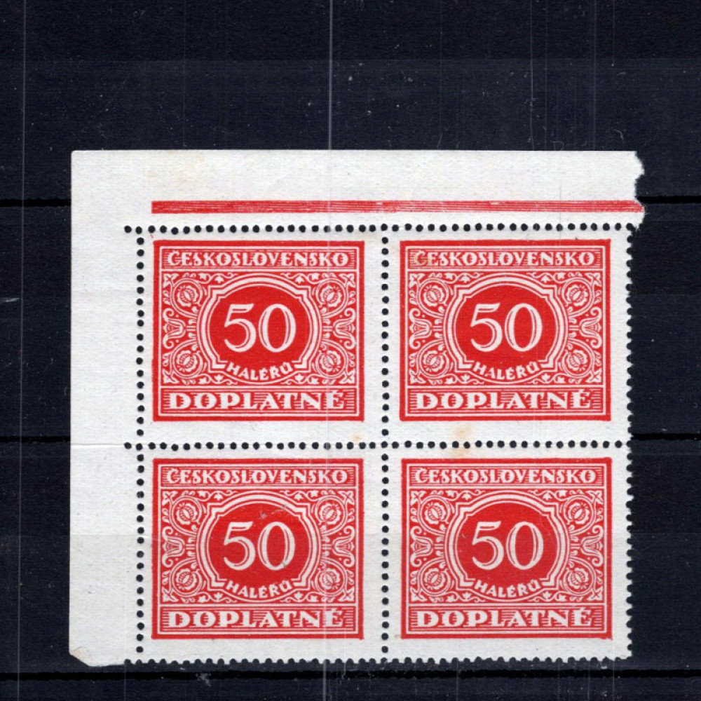 Quadra Tchecoslováquia, Pof.DL60 (Mi. 60), MH, 50h