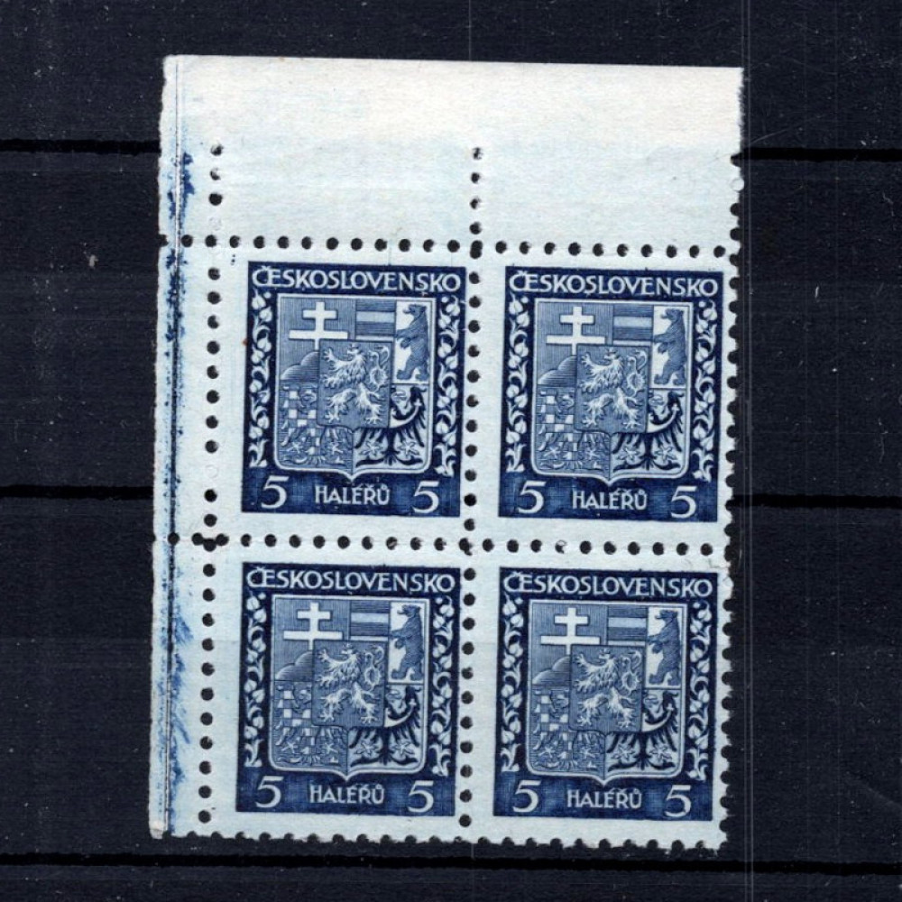 Block of four Czechoslovakia, Pof.248 (Mi. 277), MNH, 5h