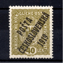 Sello Checoslovaquia, Pof.42 (Mi. 45), MH, 40h
