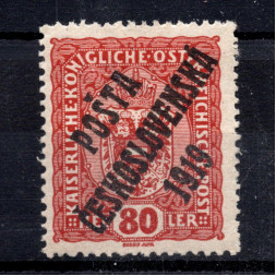 Sello Checoslovaquia, Pof.45 (Mi. 48), MH, 80h