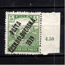 Sello Checoslovaquia, Pof.103 (Mi. 122), MNH, 5f