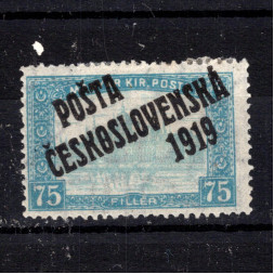 Sello Checoslovaquia, Pof.112 (Mi. 131), MH, 75f