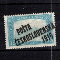 Sello Checoslovaquia, Pof.112 (Mi. 131), MH, 75f