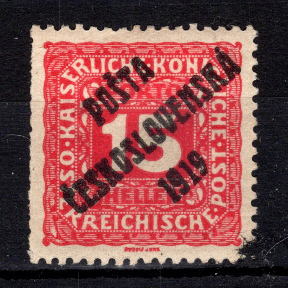 Selo Tchecoslováquia, Pof.74 (Mi. 83), MH, 15h