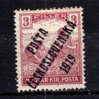 Briefmarke Tschechoslowakie, Pof.102 (Mi. 121)*, 3f