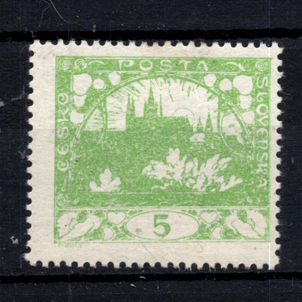 Sello Checoslovaquia, Pof.3A (Mi. 2b), MH, 5 h
