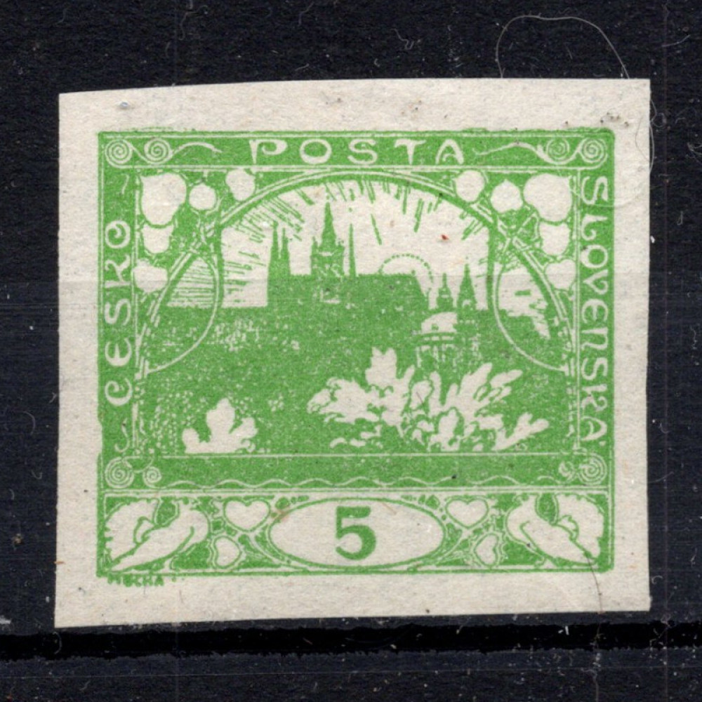 Sello Checoslovaquia, Pof.3 (Mi. 2), MH, 5h