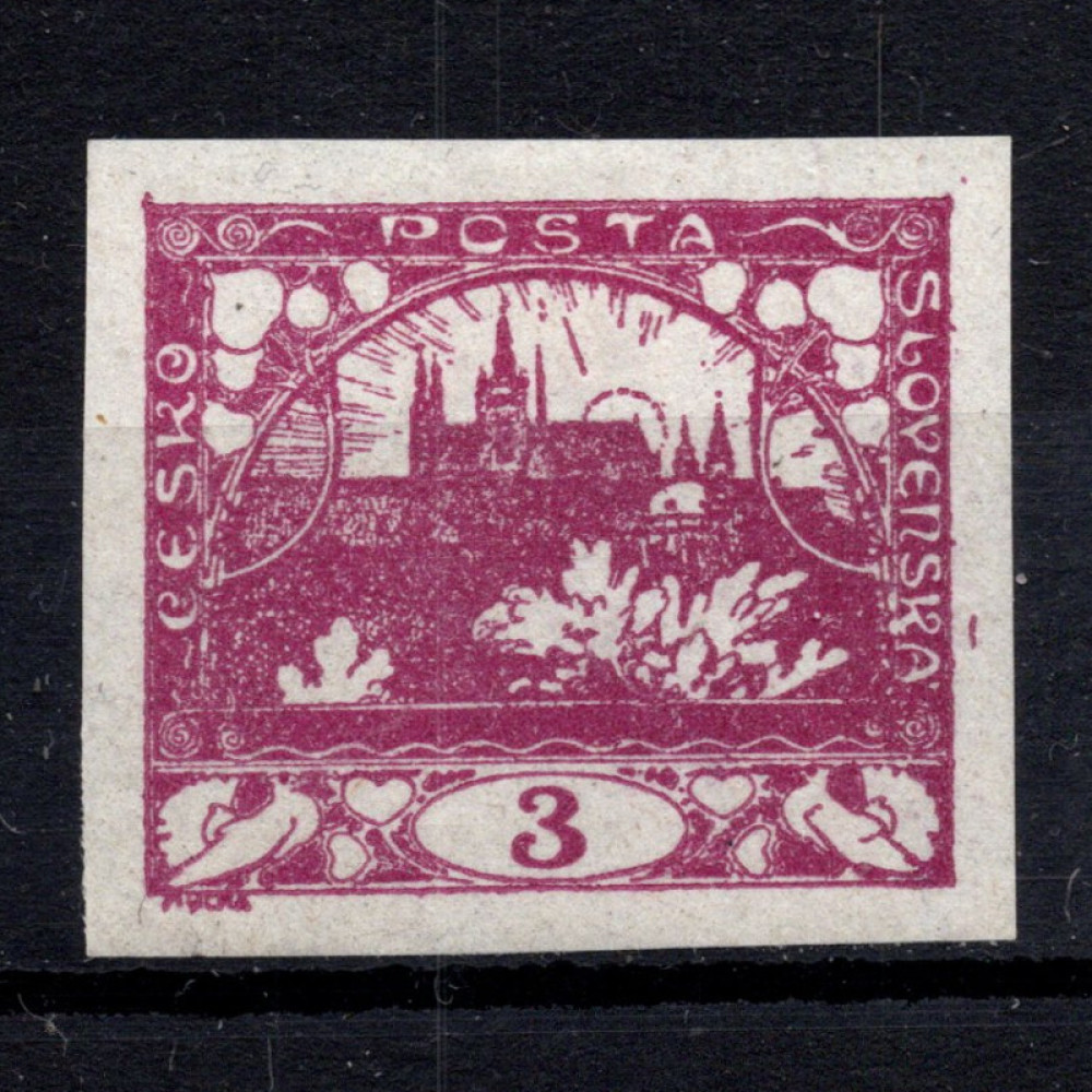 Briefmarke Tschechoslowakie, Pof.2 (Mi. 1)*, 3h