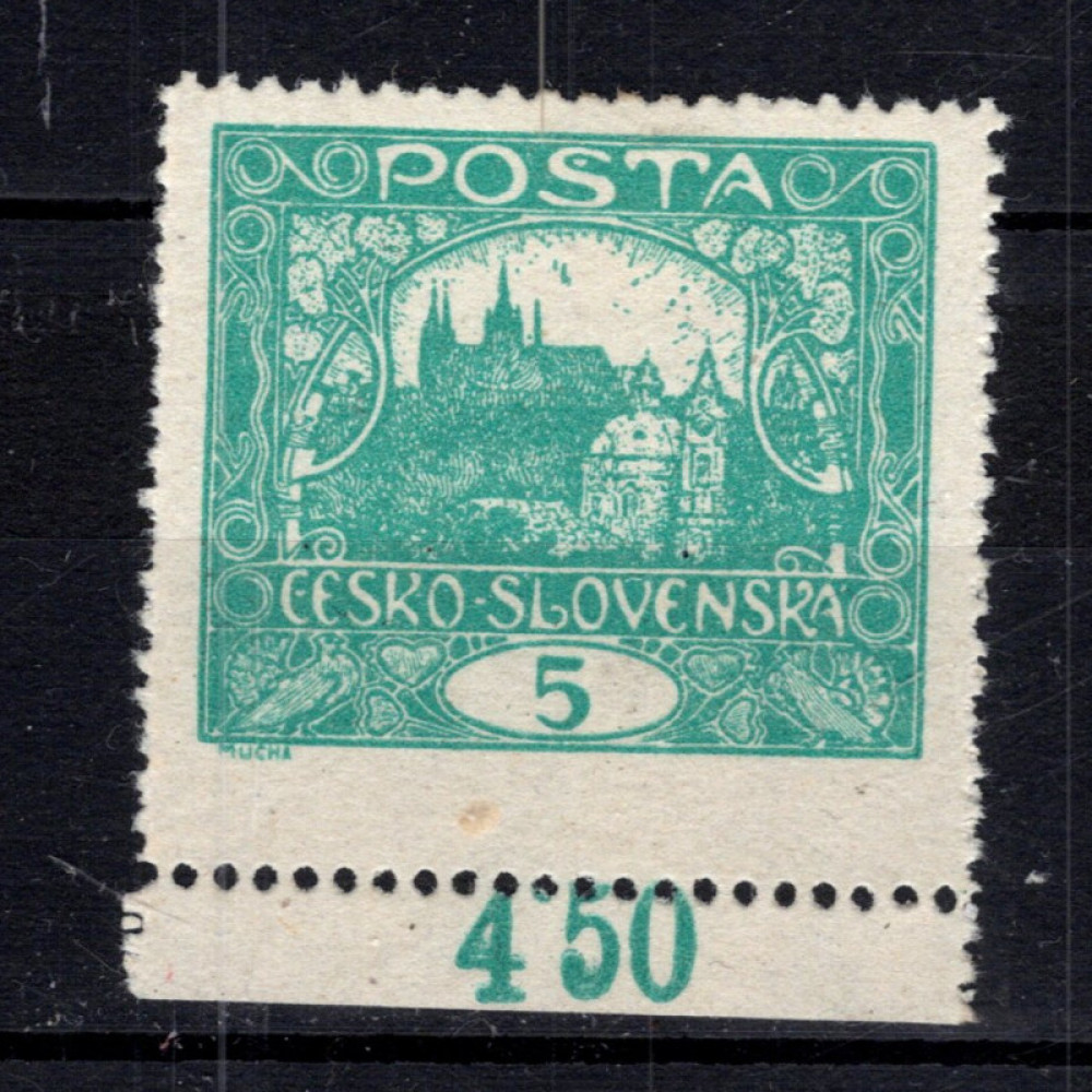 Briefmarke Tschechoslowakie, Pof.4C (Mi. 24C)*, 5h