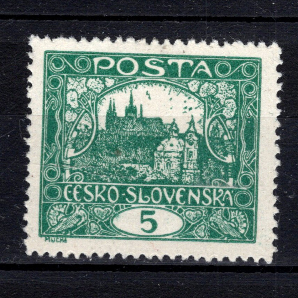 Stamp Czechoslovakia, Pof.4Aa (Pof. 4Aa), MH, 5h