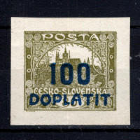 Selo Tchecoslováquia, Pof.DL24 (Mi. 18), MH, 100/80h