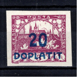 Stamp Czechoslovakia, Pof.DL16 (Mi. 15), MH, 20/3h