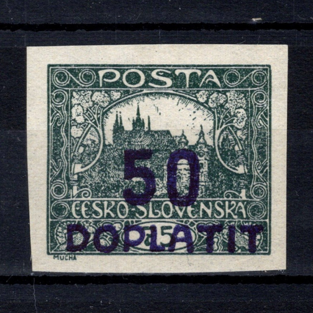 Stamp Czechoslovakia, Pof.DL19 (Mi. 16), MH, 50/75h