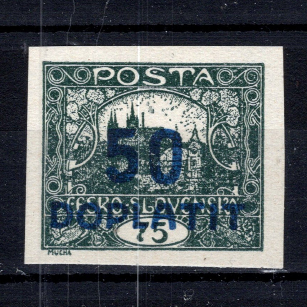 Stamp Czechoslovakia, Pof.DL19 (Mi. 16), MH, 50/75h