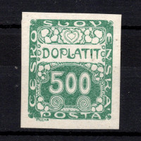 Sello Checoslovaquia, Pof.DL12 (Mi. 12), MH, 500h