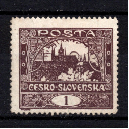 Briefmarke Tschechoslowakie, Pof.1C (Mi. 18C)*, 1h