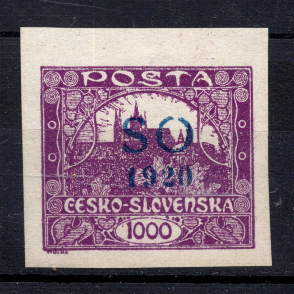 Selo Tchecoslováquia, Pof.SO23 (Mi. 25), MH, 1000h