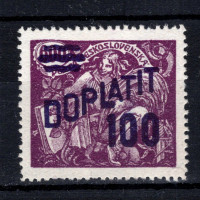 Stamp Czechoslovakia, Pof.DL47 (Mi. 46), MH, 100/600h