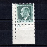 Briefmarken mit Kennzeichen Tschechoslowakie, Pof.314 (Mi. 360)*, 50h