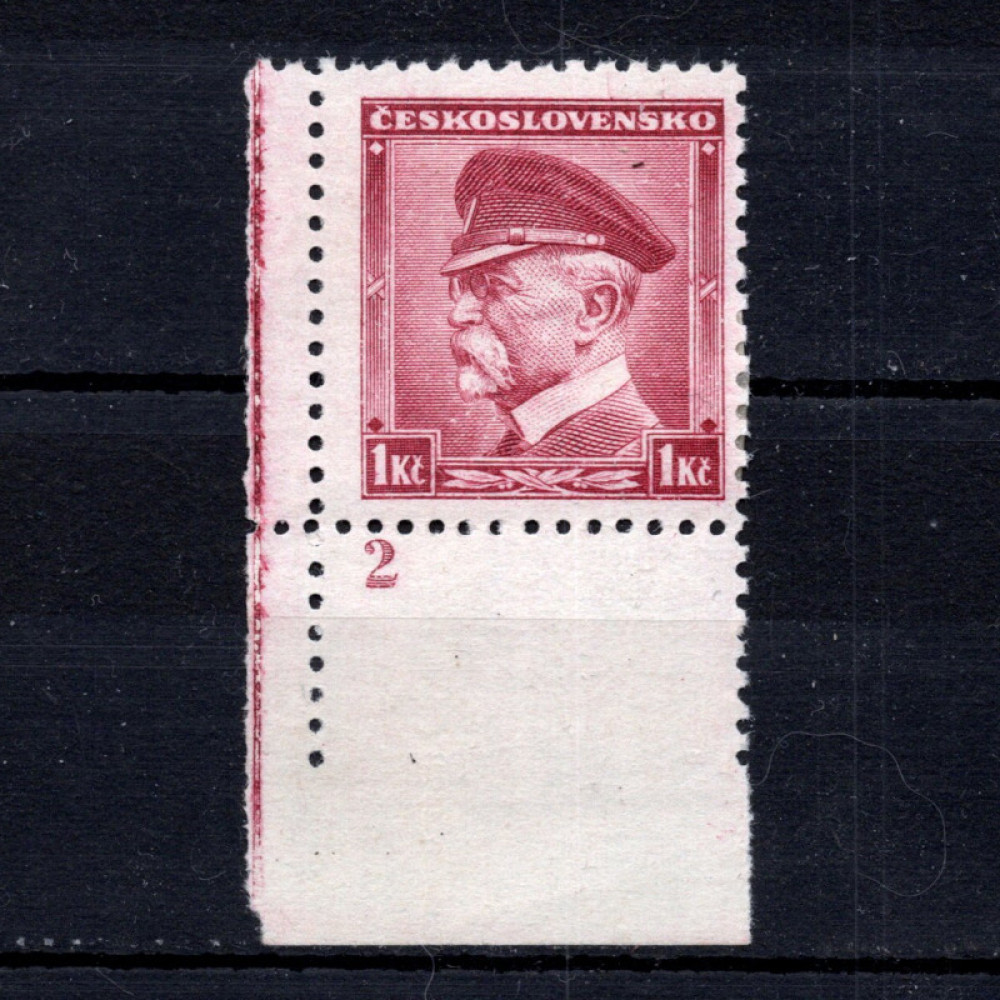 Briefmarken mit Kennzeichen Tschechoslowakie, Pof.303 (Mi. 350)*, 1 Kč