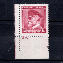 Briefmarken mit Kennzeichen Tschechoslowakie, Pof.303 (Mi. 350)**, 1 Kč
