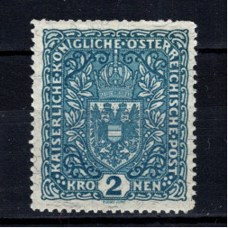 Stamp Austria-Hungary, Mi.208IIA, MH, 2Kr