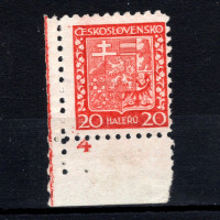Známka s DČ ČSR, Pof.250**, 20h