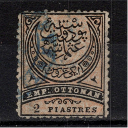 Sello Turquía, Mi.33 (SG 85), Usado #, 2 Pia