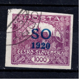 Sello Checoslovaquia, Pof.SO23 (Mi. 25), Usado #, 1000h
