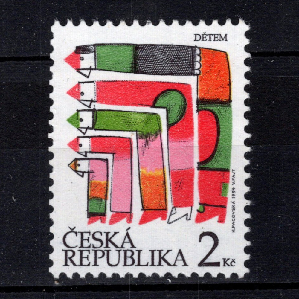Sello Chequia, Pof.41 (Mi. 44), MNH, 2 Kč