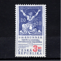 Briefmarke Tschechische Republik, Pof.133 (Mi. 133)(*), 3.6 Kč